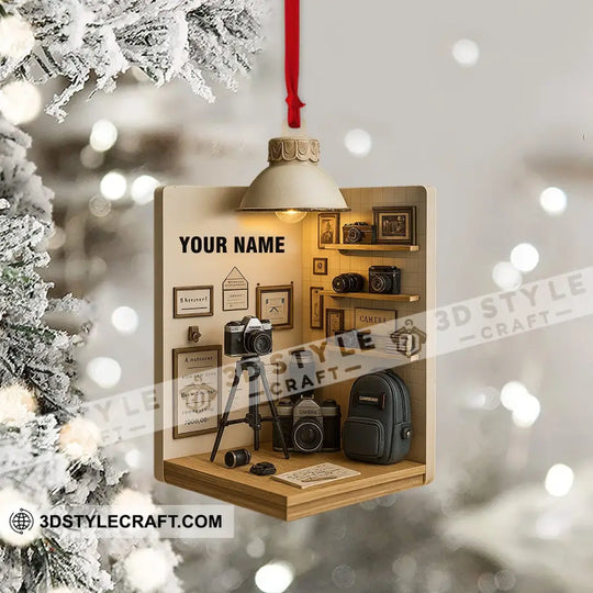 Photographer Corner, Home Decor, Christmas Ornament, Personalized Ornament style option 4