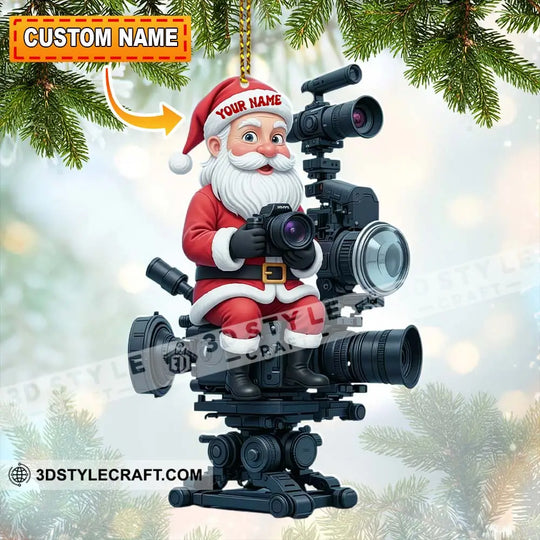 Photographer Home Decor, Christmas Ornament, Personalized Ornament style option 1