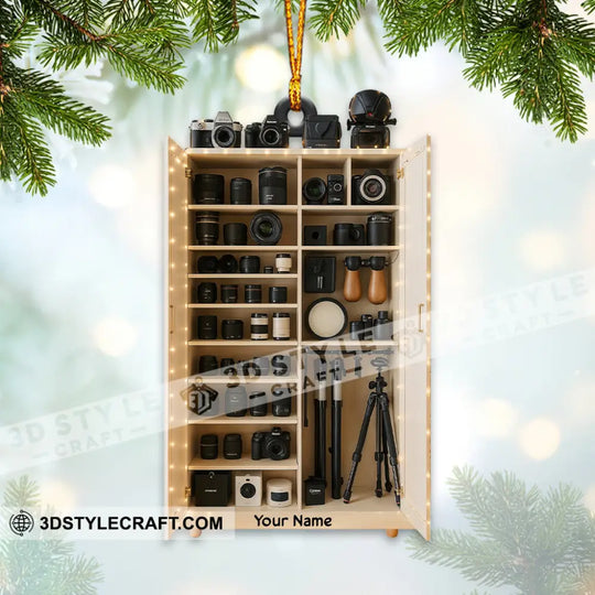 Photographer Lover Home Decor, Christmas Ornament, Personalized Ornament style option 4