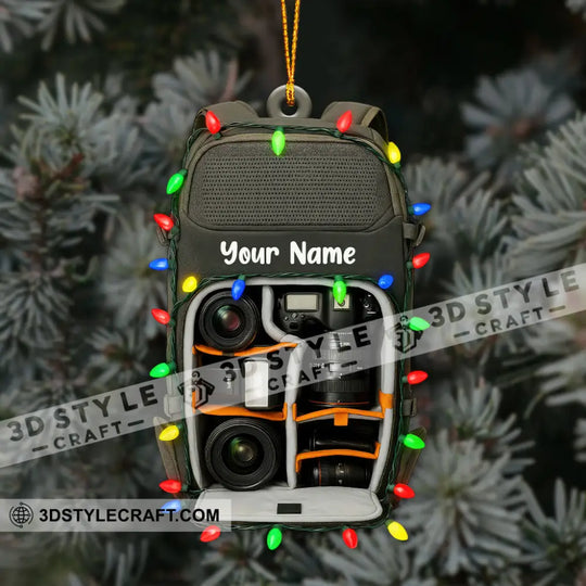 Photographer Lover Home Decor, Christmas Ornament, Personalized Ornament style option 3