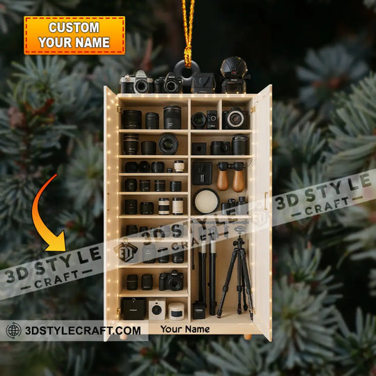 Photographer Lover Home Decor, Christmas Ornament, Personalized Ornament style option 1