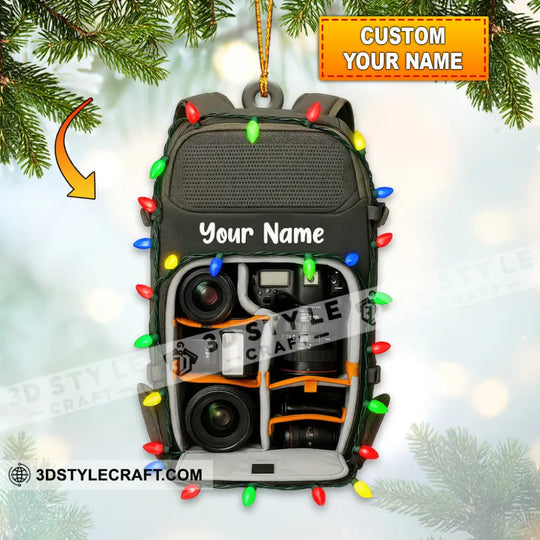 Photographer Lover Home Decor, Christmas Ornament, Personalized Ornament style option 1