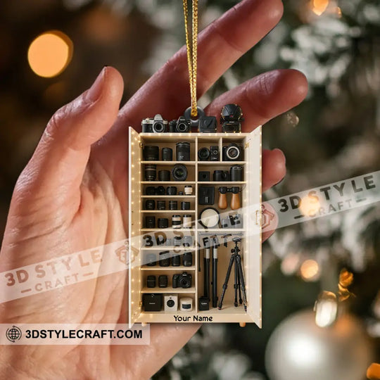 Photographer Lover Home Decor, Christmas Ornament, Personalized Ornament style option 2