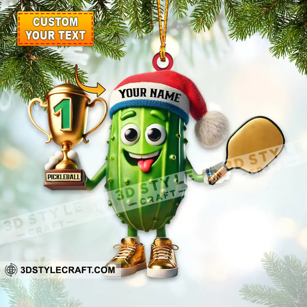 Pickleball Champion Home Decor Christmas Ornament Personalized 3.54’’ / 1