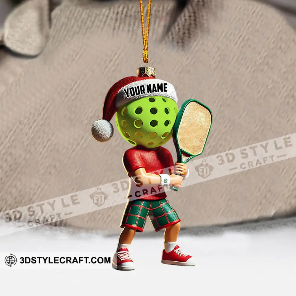 Pickleball Christmas Ornament Personalized