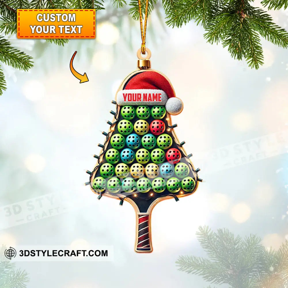 Pickleball Christmas Ornament Personalized 3.54’’ / 1