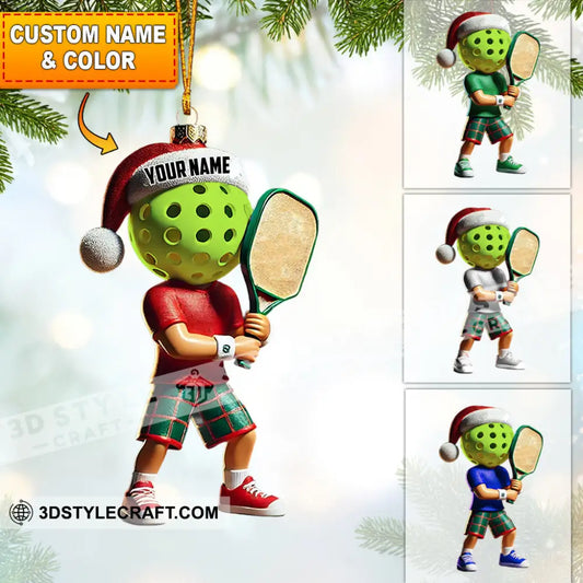 Pickleball Christmas Ornament Personalized 3.54’’ / 1