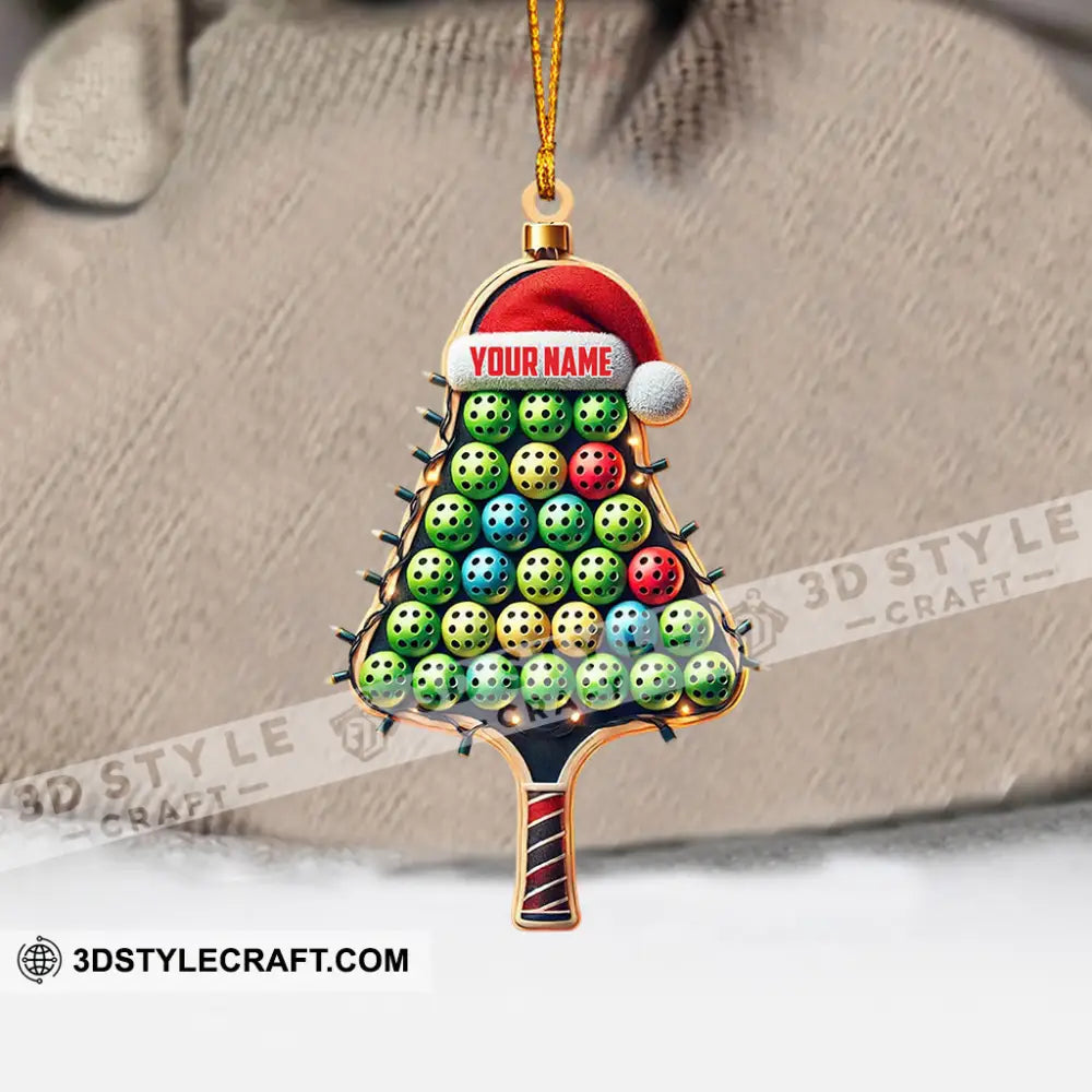 Pickleball Christmas Ornament Personalized