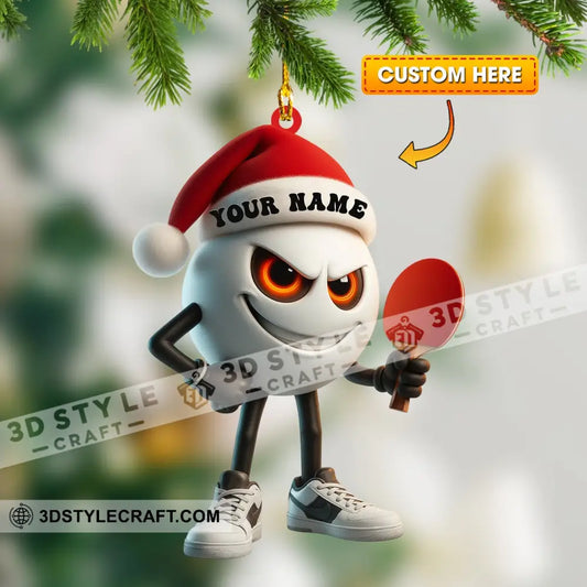 Ping Pong Home Decor Christmas Ornament Personalized Ornament 3.54’’ / 1 Ornament Ornament