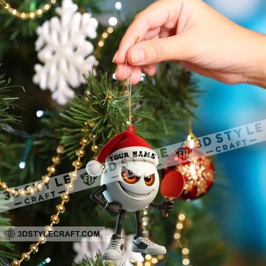 Ping Pong, Home Decor, Christmas Ornament, Personalized Ornament style option 2