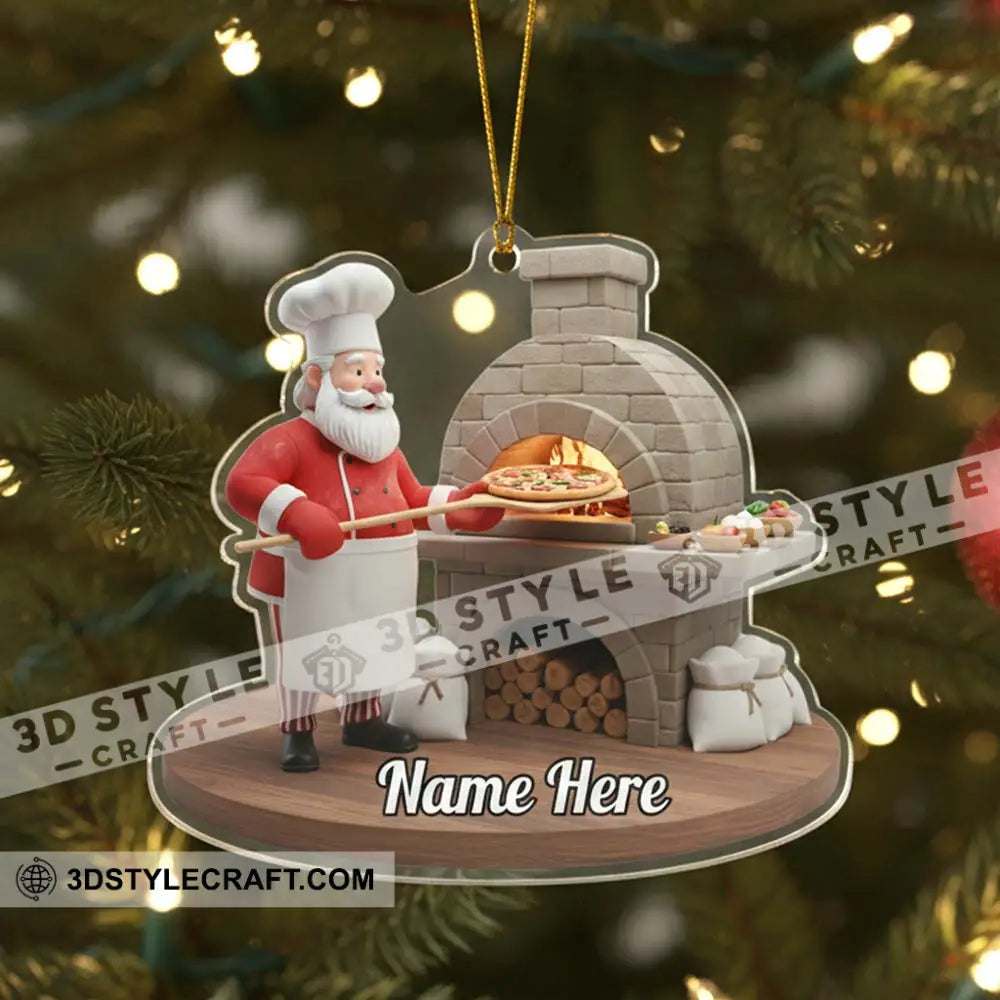Pizza Chef Home Decor Christmas Ornament Personalized Ornament Ornament