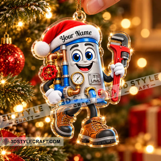 Plumber Home Decor, Christmas Ornament, Personalized Ornament style option 3
