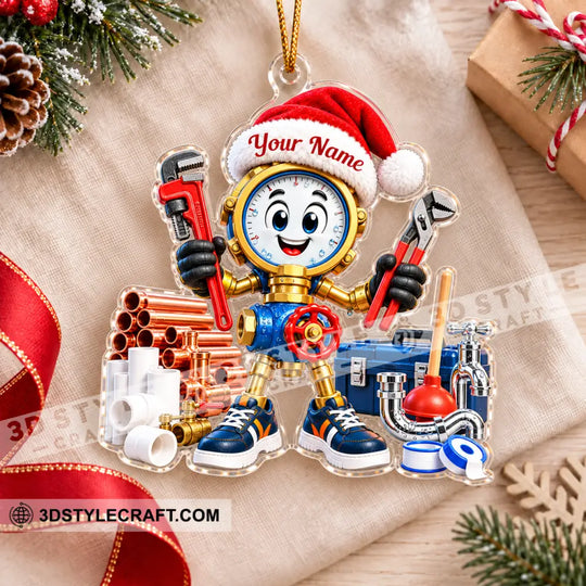 Plumber Home Decor, Christmas Ornament, Personalized Ornament style option 4