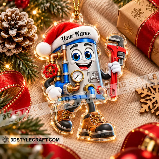 Plumber Home Decor, Christmas Ornament, Personalized Ornament style option 2