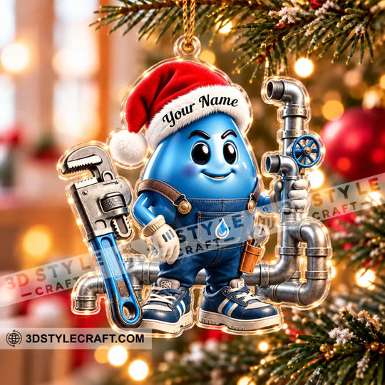Plumber Home Decor, Christmas Ornament, Personalized Ornament style option 2