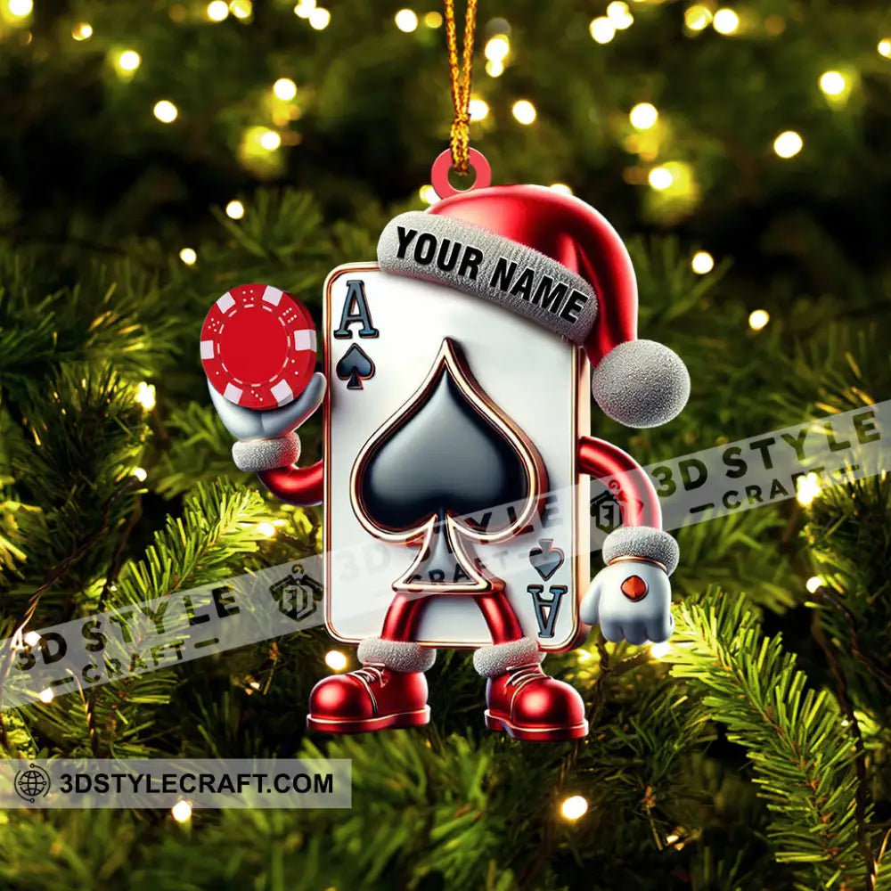Poker Home Decor Christmas Ornament Personalized