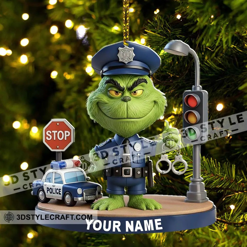 Police Home Decor Christmas Ornament Personalized Ornament Ornament