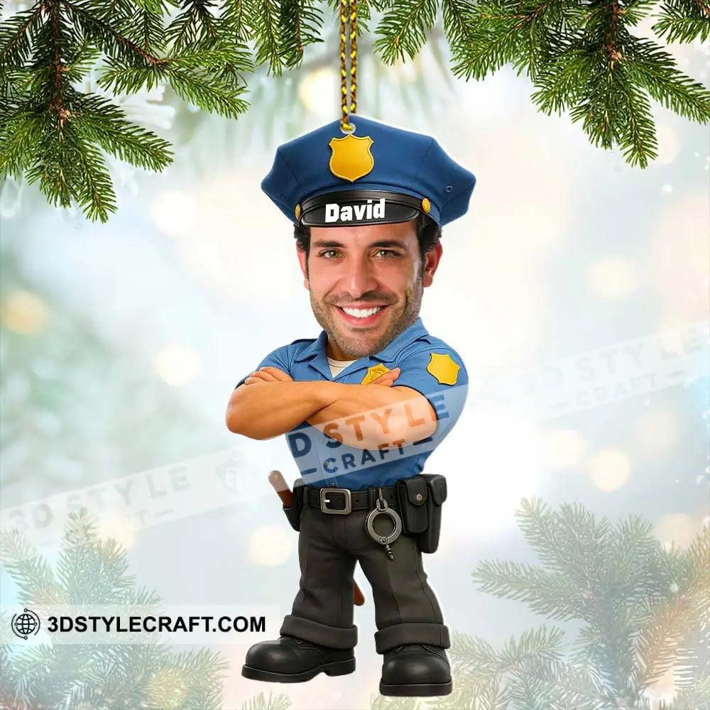 Police Home Decor Christmas Ornament Personalized Ornament Ornament