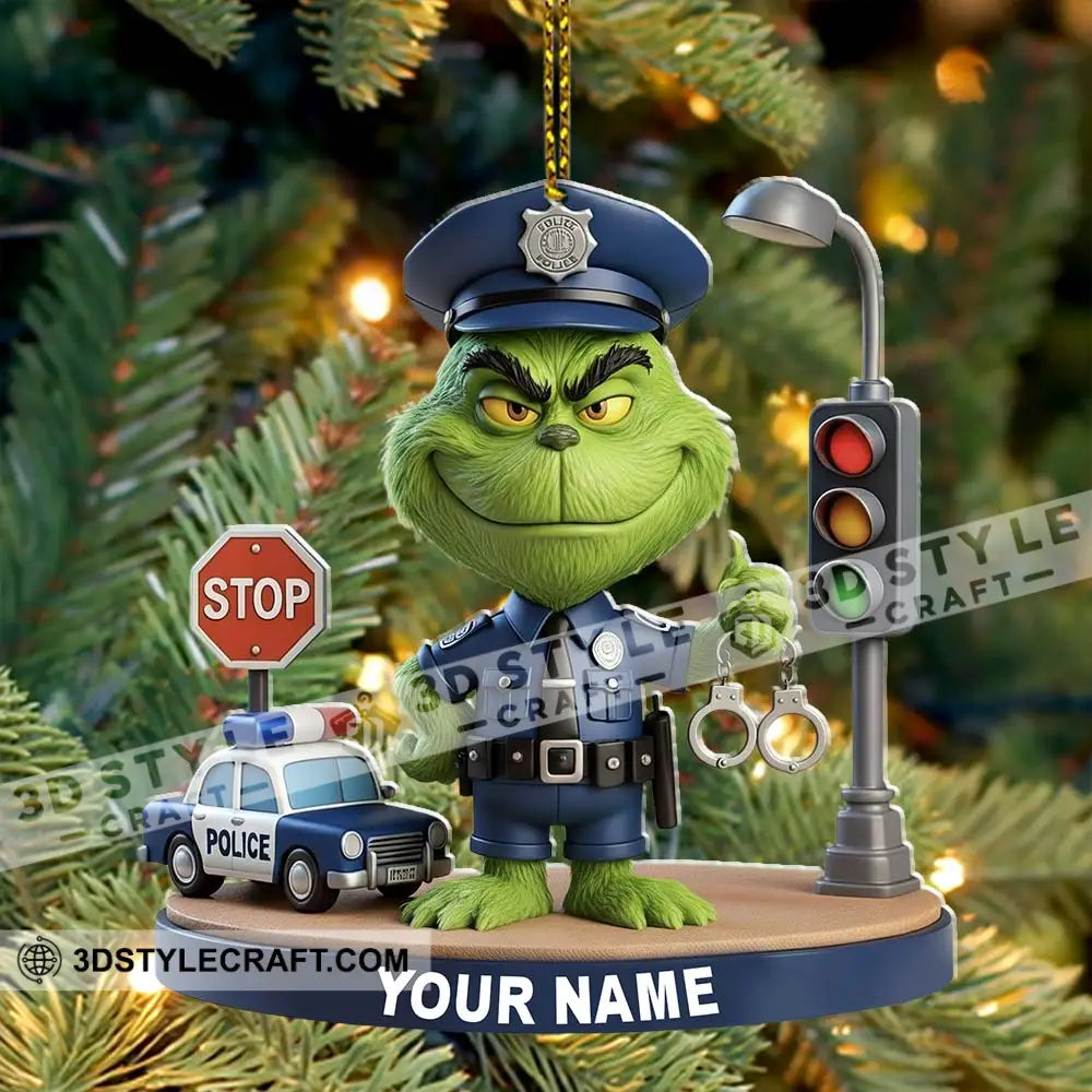 Police Home Decor Christmas Ornament Personalized Ornament Ornament