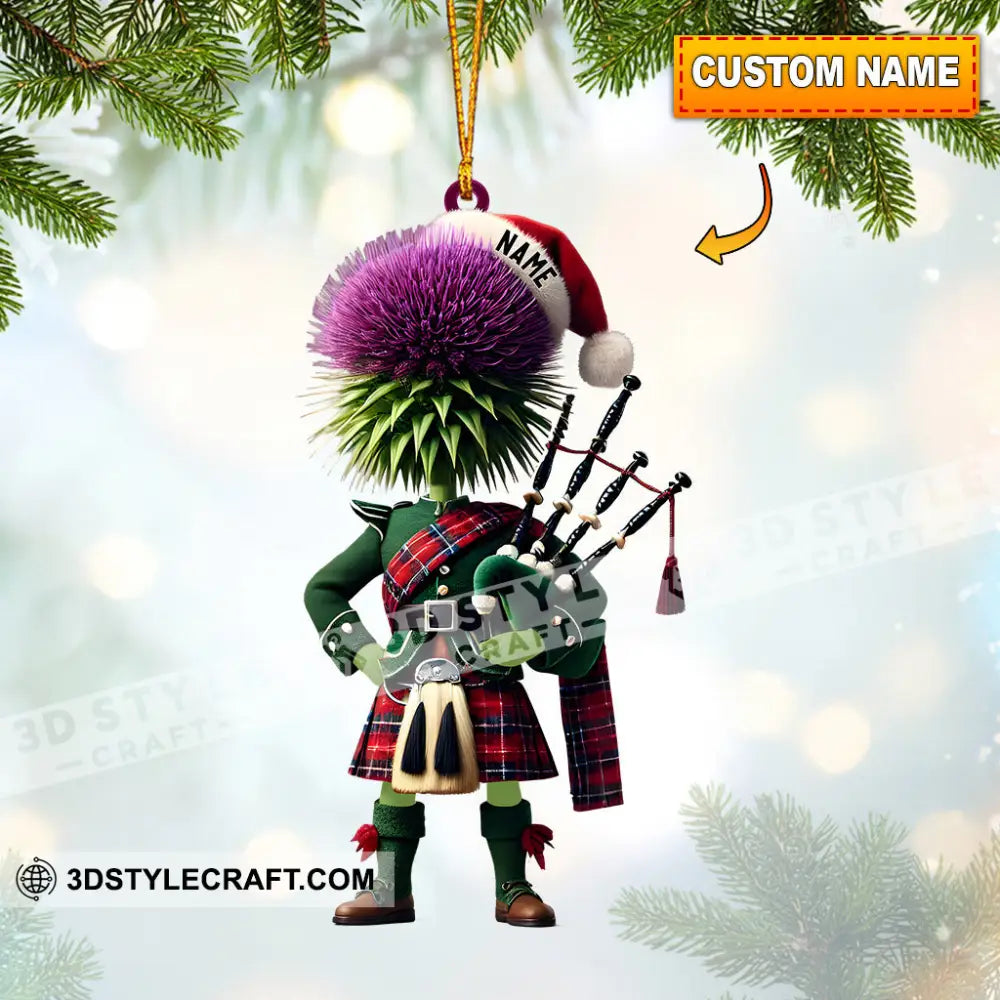 Prickly Hair Christmas Ornament Personalized 3.54’’ / 1