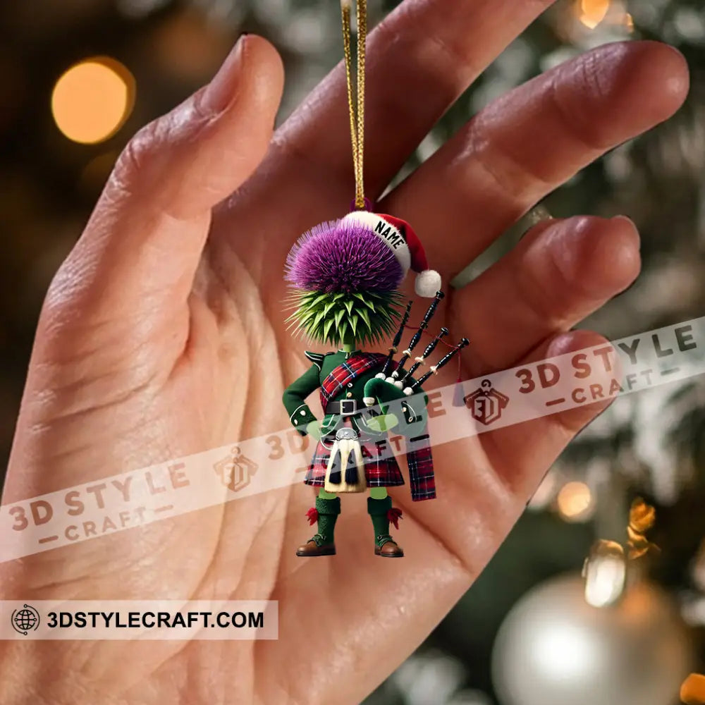 Prickly Hair Christmas Ornament Personalized