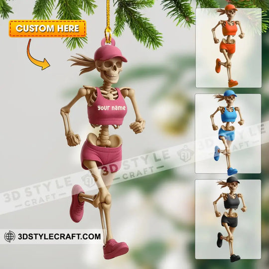 Running Women, Home Decor, Christmas Ornament, Personalized Ornament style option 1