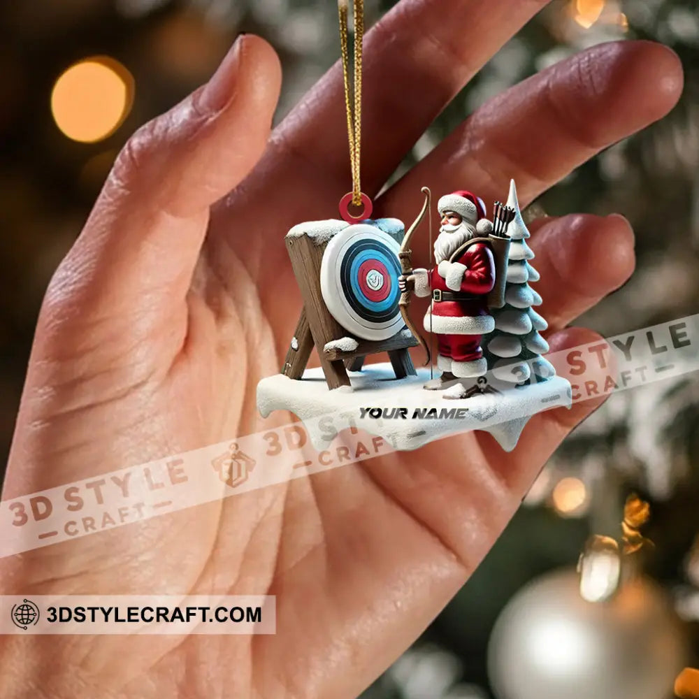Santa Archery Home Decor Christmas Ornament Personalized