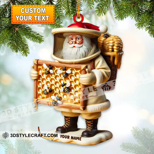 Santa Beekeeper Christmas Ornament Personalized 3.54’’ / 1