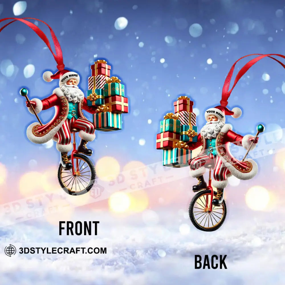 Santa Circus Home Decor Christmas Ornament Personalized