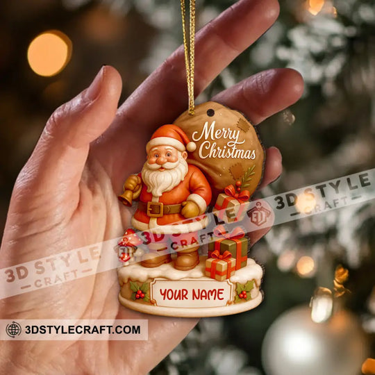 Santa Claus Home Decor, Christmas Ornament, Personalized Ornament style option 2