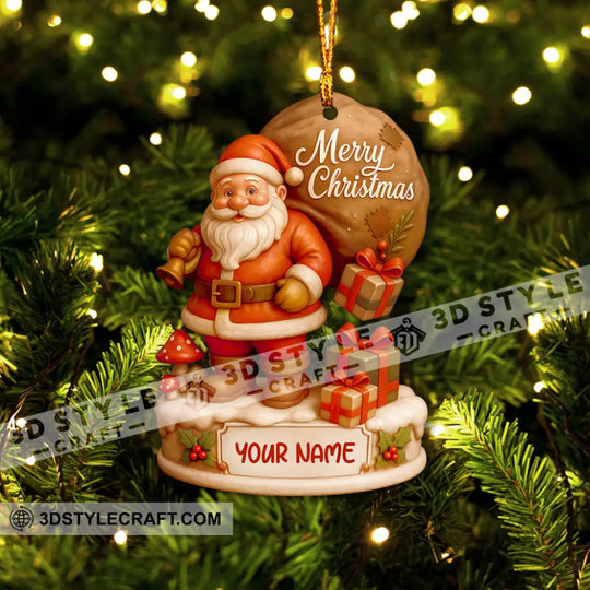 Santa Claus Home Decor, Christmas Ornament, Personalized Ornament style option 3