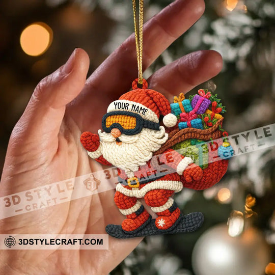 Santa Coming, Home Decor, Christmas Ornament, Personalized Ornament style option 2