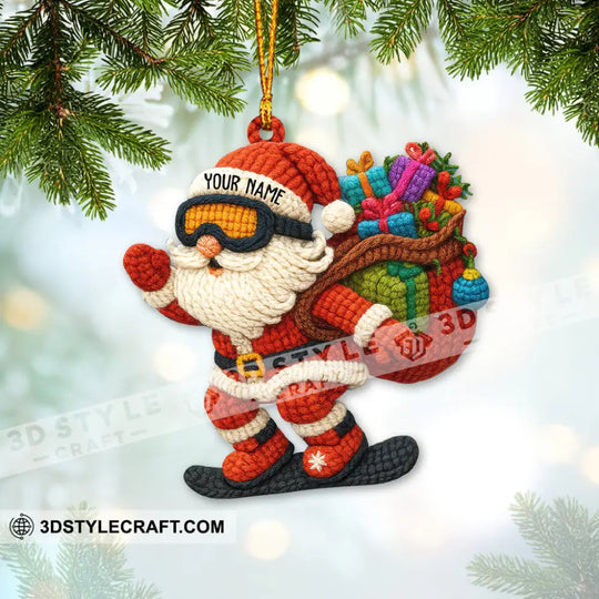 Santa Coming, Home Decor, Christmas Ornament, Personalized Ornament style option 4