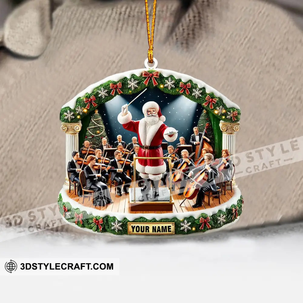 Santa Orchestra Home Decor Christmas Ornament Personalized