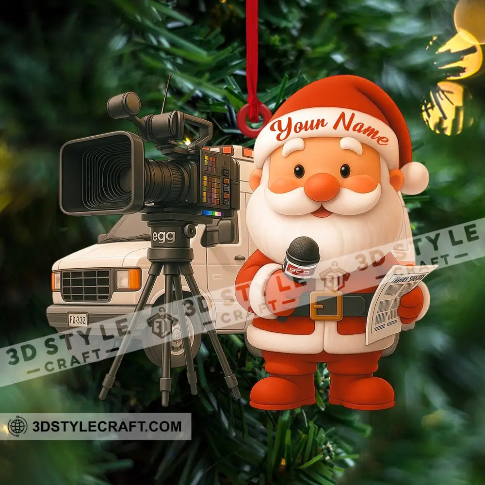 Santa Photographer Home Decor Christmas Ornament Personalized Ornament Ornament