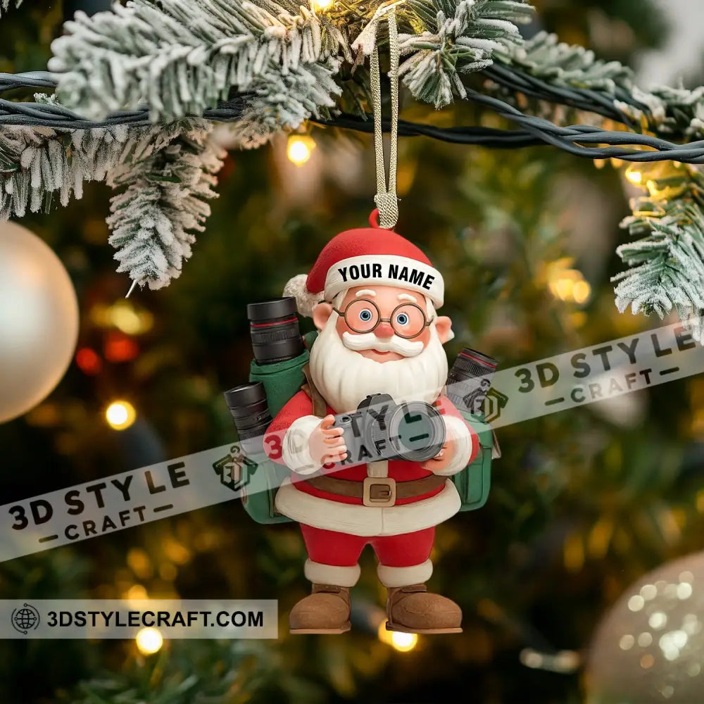 Santa Photography Home Decor Christmas Ornament Personalized Ornament Ornament