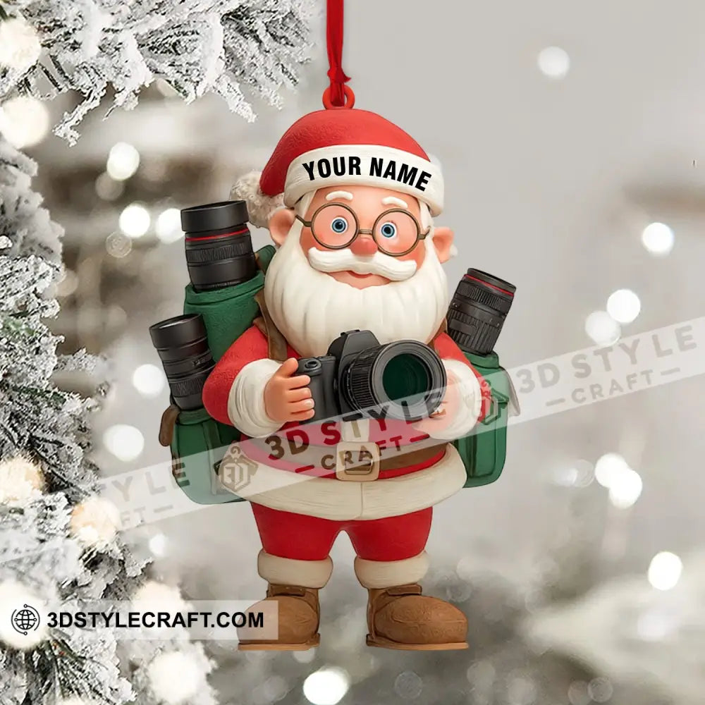 Santa Photography Home Decor Christmas Ornament Personalized Ornament Ornament