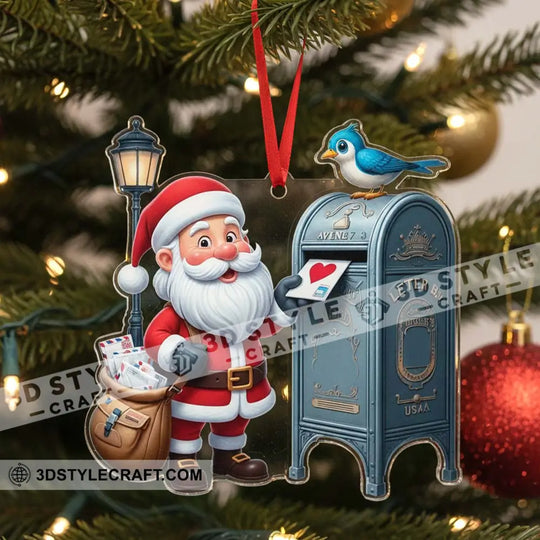 Santa Postman Christmas Home Decor, Christmas Ornament, Personalized Ornament style option 3