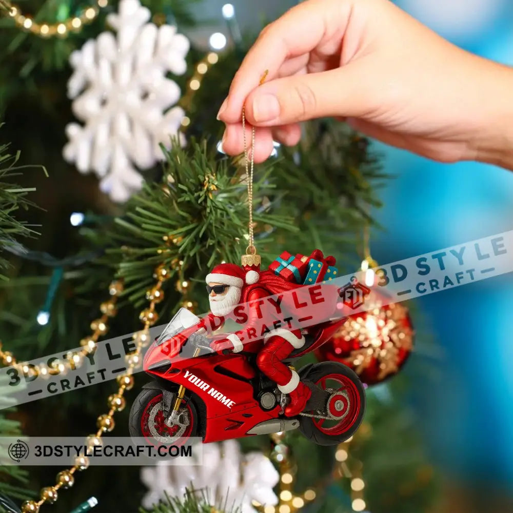 Santa Rider Home Decor Christmas Ornament Personalized Ornament Ornament