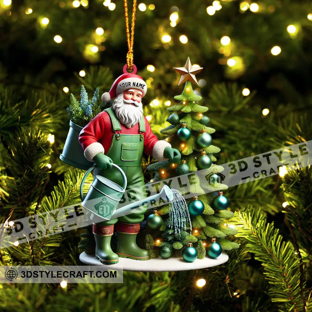 Santa Tree Care Home Decor Christmas Ornament Personalized