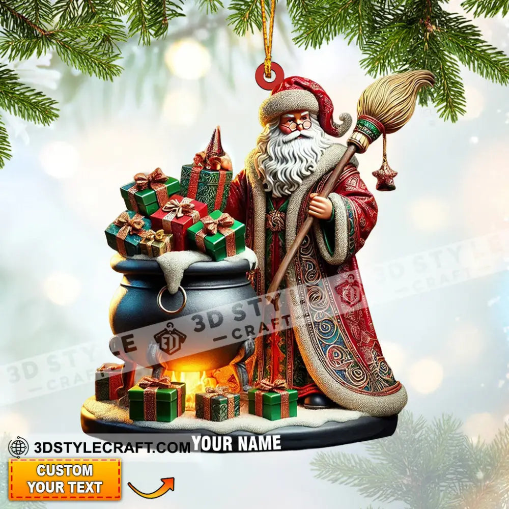 Santa Witch Home Decor Christmas Ornament Personalized 3.54’’ / 1
