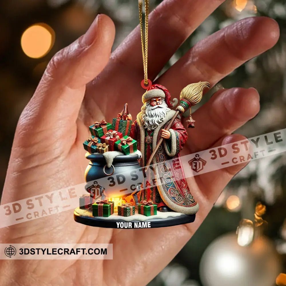 Santa Witch Home Decor Christmas Ornament Personalized
