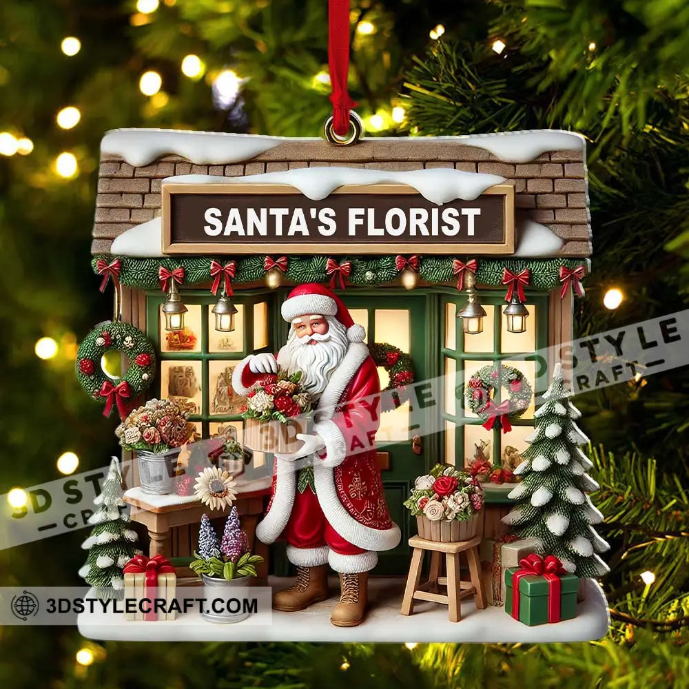Santa’s Florist Christmas Ornament Personalized