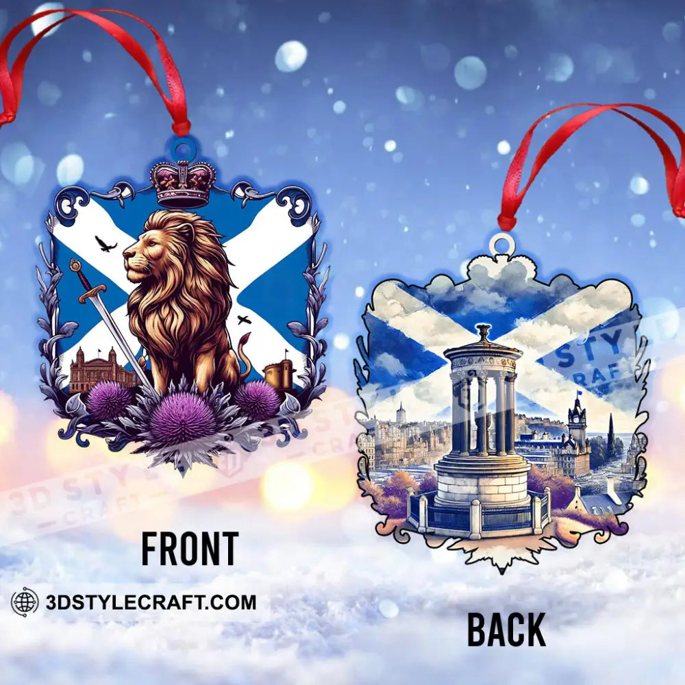 Scotland Flag And Lion Ornament