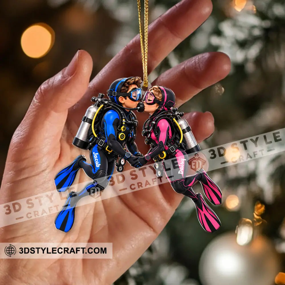 Scuba Diving Home Decor Christmas Ornament Personalized Ornament - Ornament