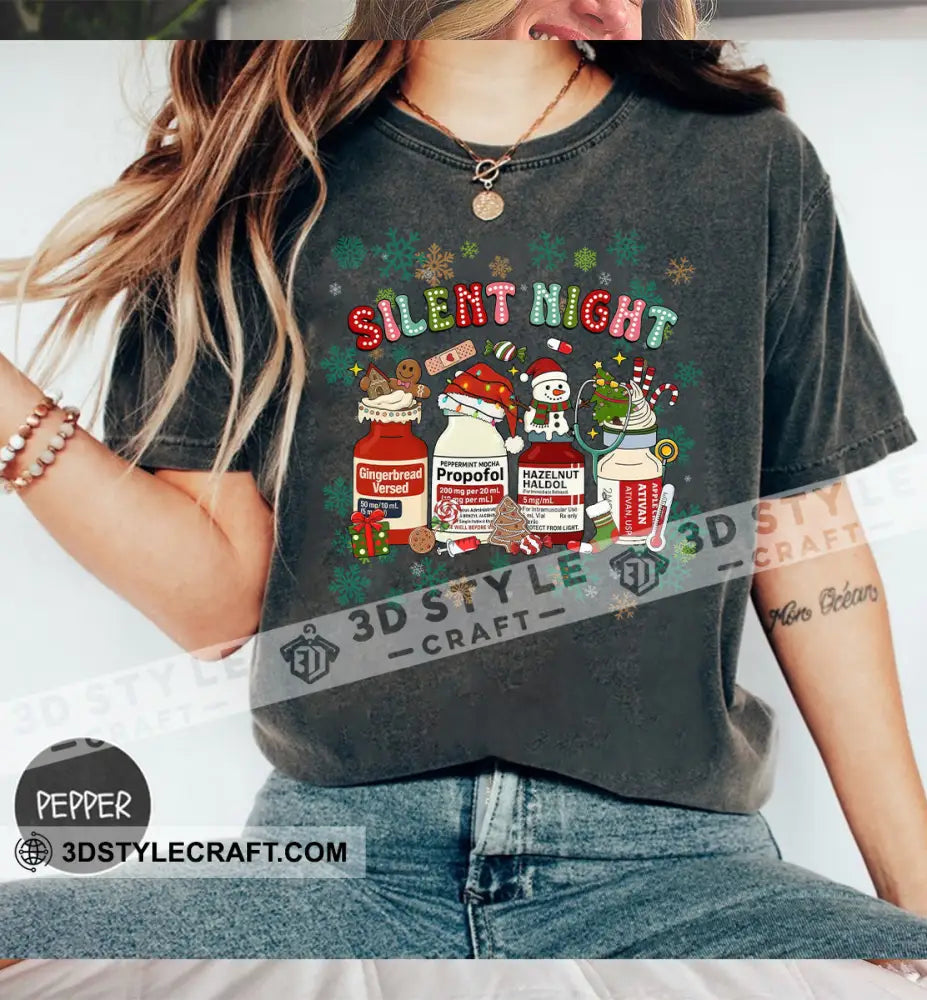 Silent Night Gift For Christmas T-Shirt Apparel