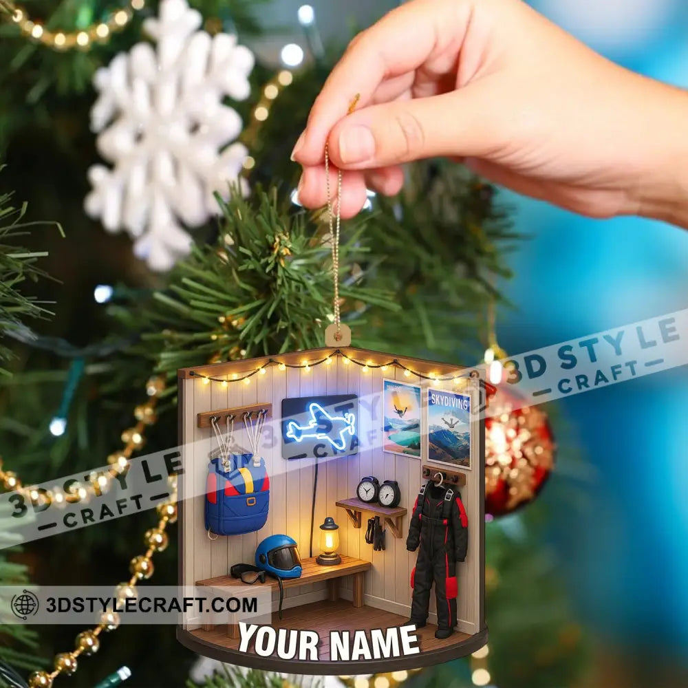 Skydiving Corner Home Decor Christmas Ornament Personalized Ornament Ornament