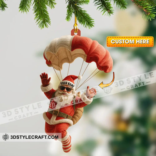 Skydiving, Home Decor, Christmas Ornament, Personalized Ornament style option 1