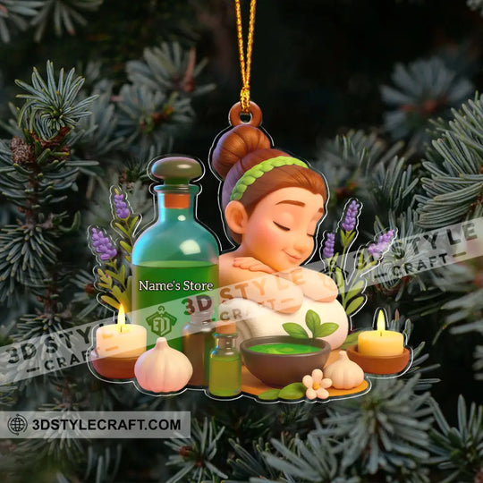 Spa Day Herbal Beauty Relaxation Home Decor, Christmas Ornament, Personalized Ornament style option 4