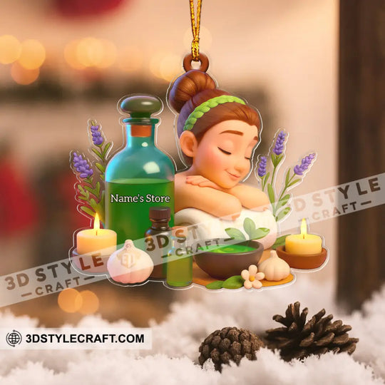 Spa Day Herbal Beauty Relaxation Home Decor, Christmas Ornament, Personalized Ornament style option 3